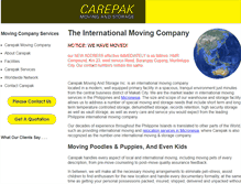 Tablet Screenshot of carepakmoving.com